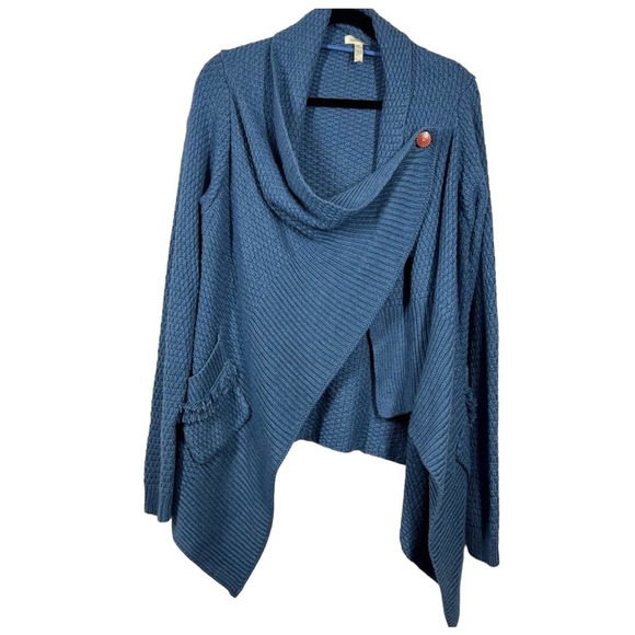 Matilda Jane Envision This wrap thick knit cardigan sweater Large - Picture 2 of 6